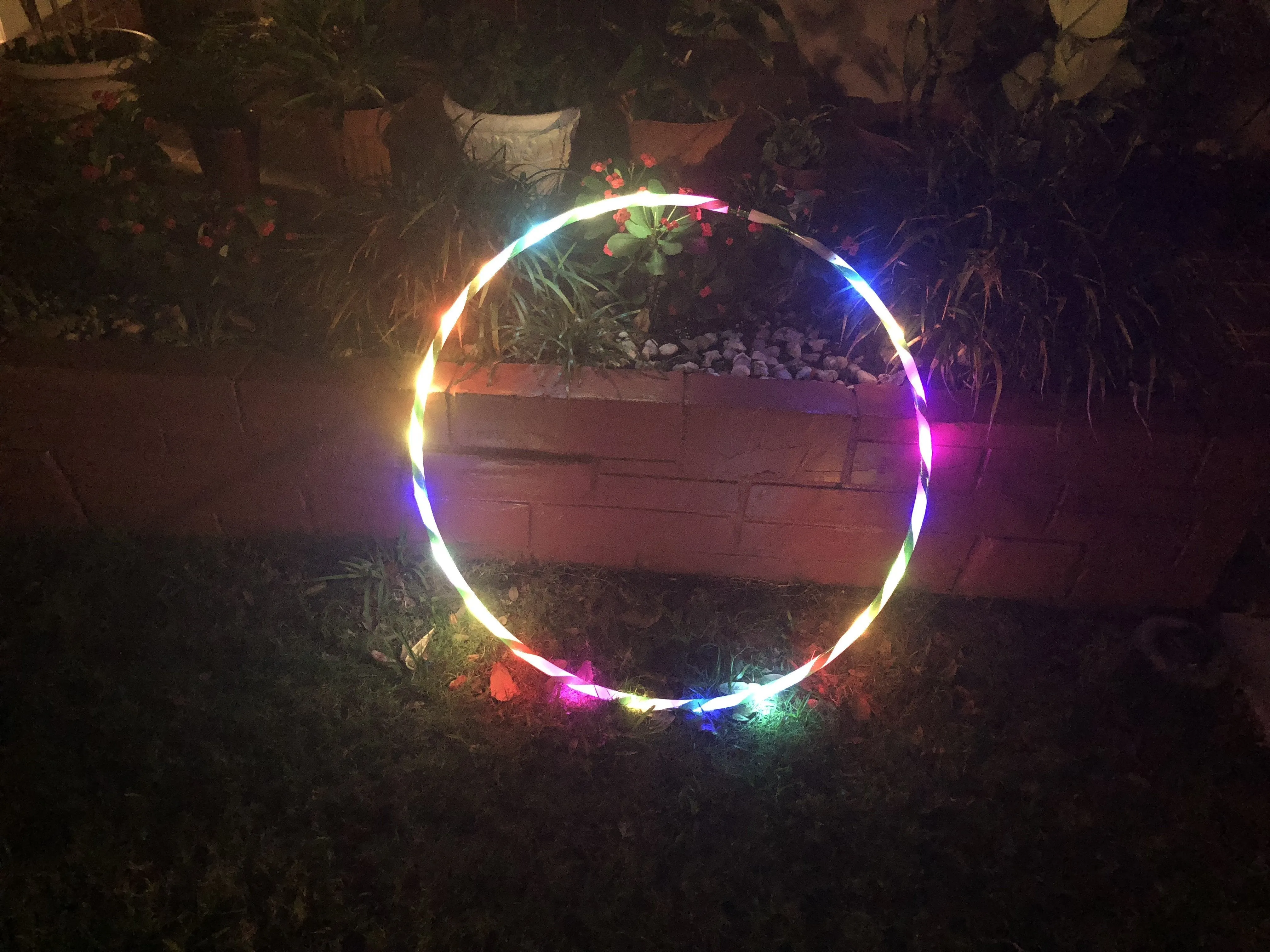 35''to 24" 24 to 10-LED Lights Glow in Dark Hula Hoop