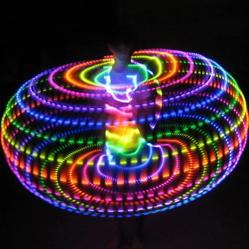 35''to 24" 24 to 10-LED Lights Glow in Dark Hula Hoop
