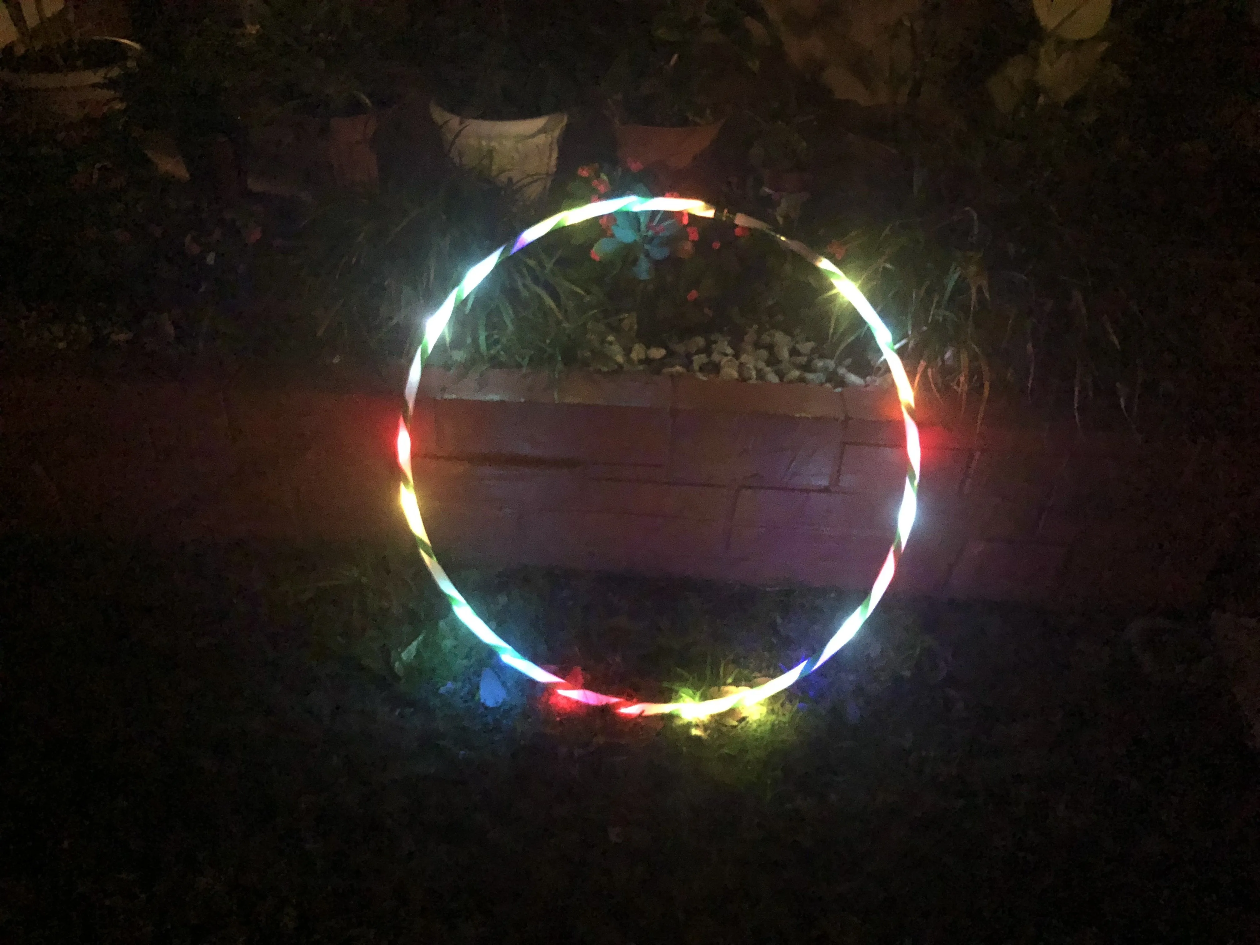 35''to 24" 24 to 10-LED Lights Glow in Dark Hula Hoop