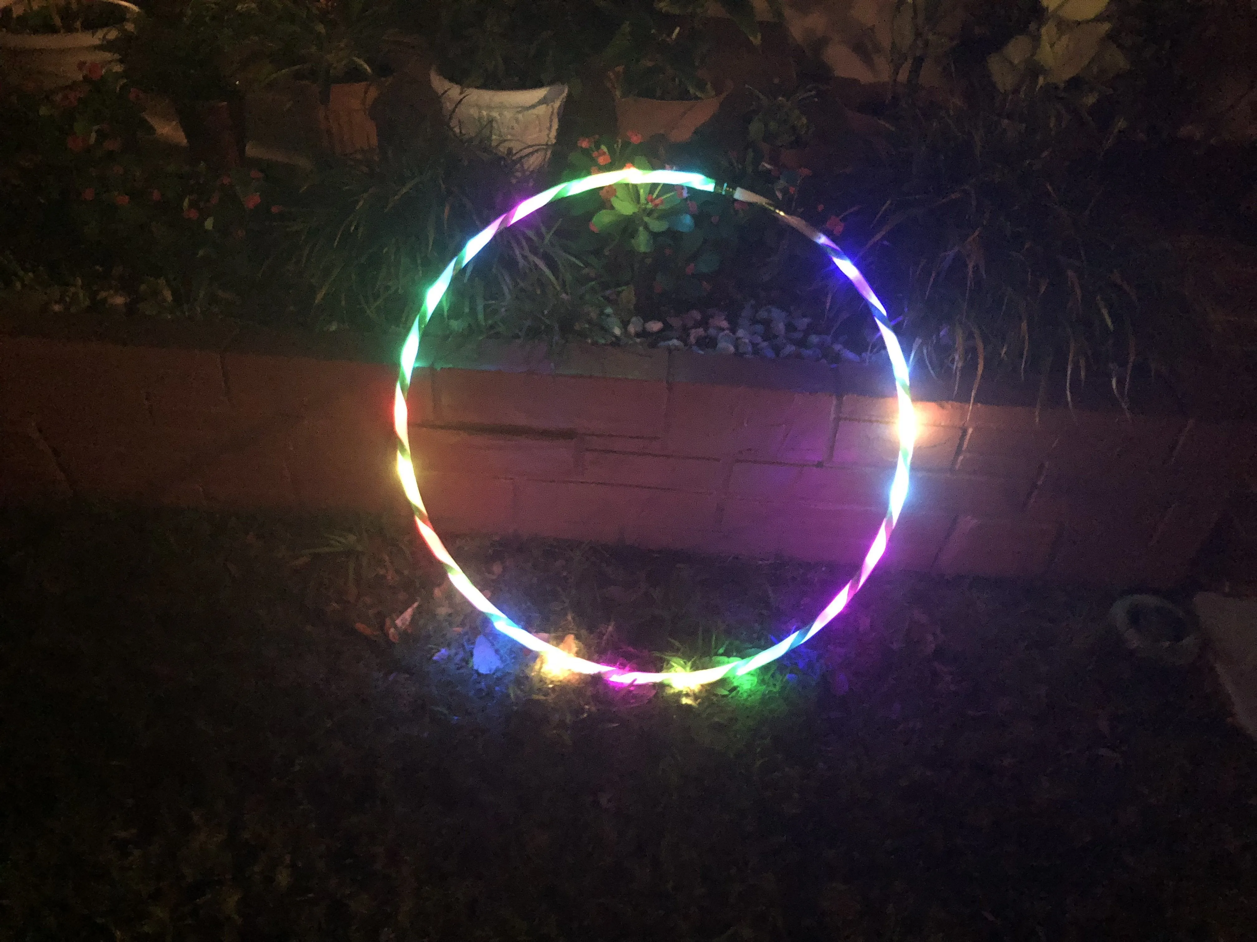 35''to 24" 24 to 10-LED Lights Glow in Dark Hula Hoop
