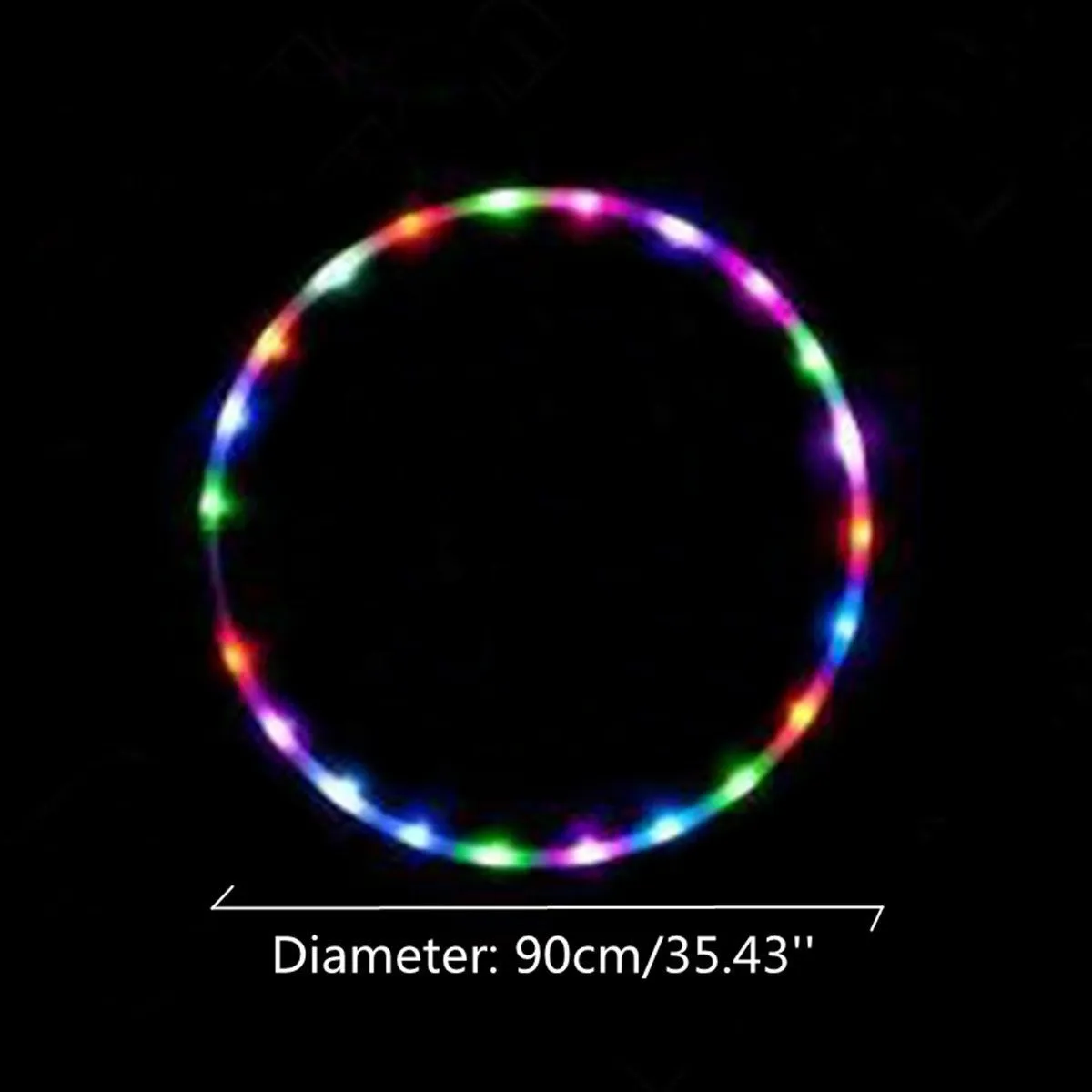 35''to 24" 24 to 10-LED Lights Glow in Dark Hula Hoop