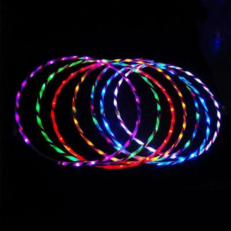 35''to 24" 24 to 10-LED Lights Glow in Dark Hula Hoop