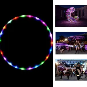 35''to 24" 24 to 10-LED Lights Glow in Dark Hula Hoop