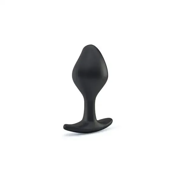3.75-inch Mystim Silicone Black Medium Electrastim Butt Plug