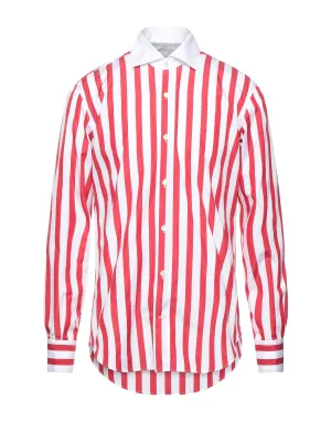 $395 ELEVENTY - Red/White *Wide Spread Contrast Collar* Button Dress Shirt - M