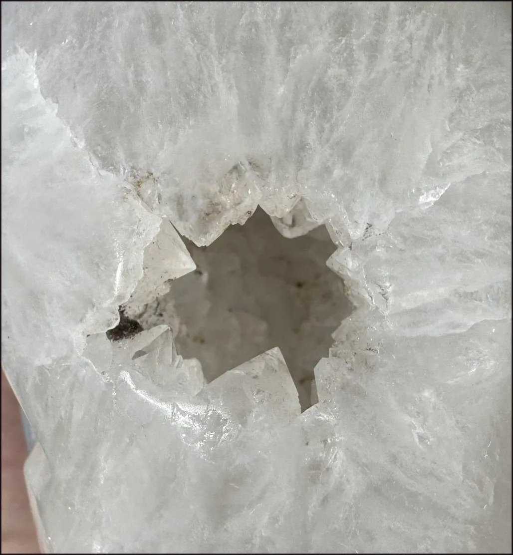3XL Dendritic Agate GEODE Crystal Skull w/ Fantastic VUGS!