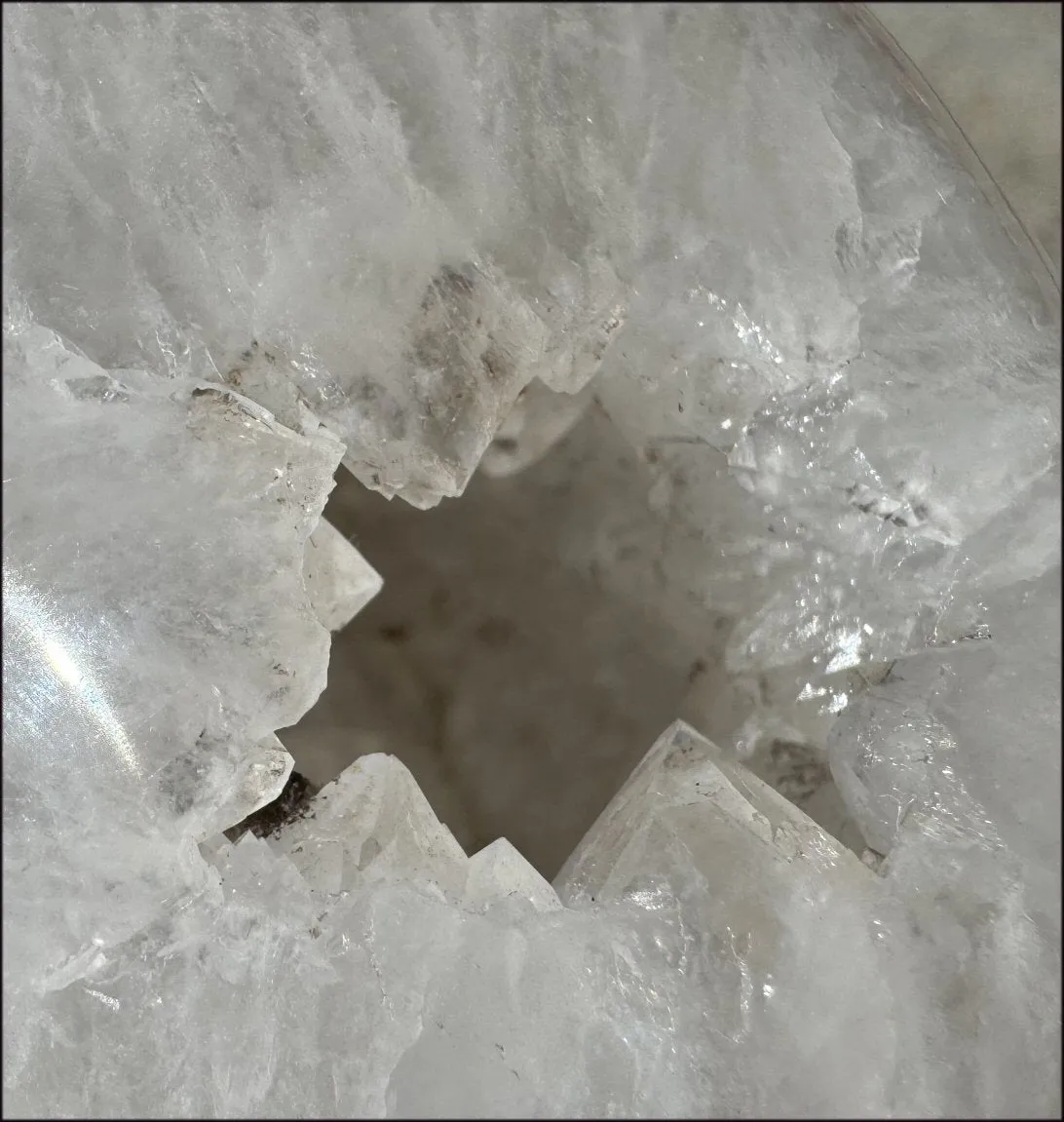 3XL Dendritic Agate GEODE Crystal Skull w/ Fantastic VUGS!