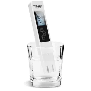 4-in-1 Digital Water Quality Tester TDS EC Meter, Range 0 to 9990 Multifunctional Water Purity Temperature TEMP PPM Tester