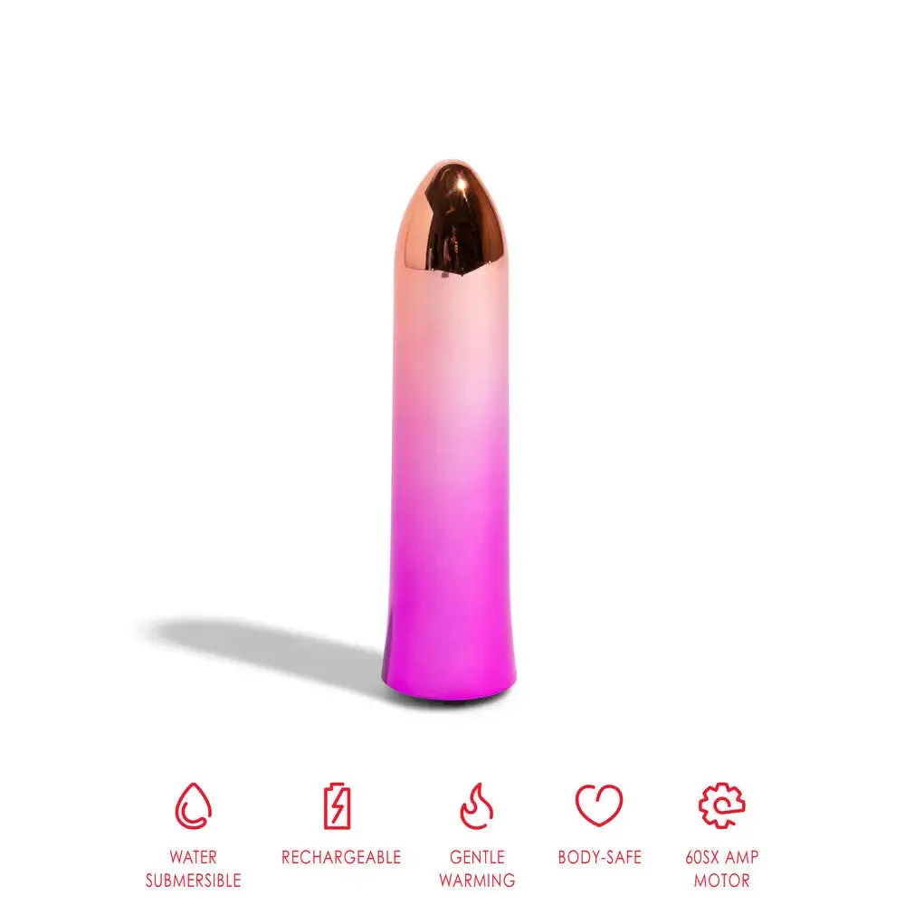 4-inch Nu Sensuelle Jelly Pink Rechargeable Mini Bullet Vibrator