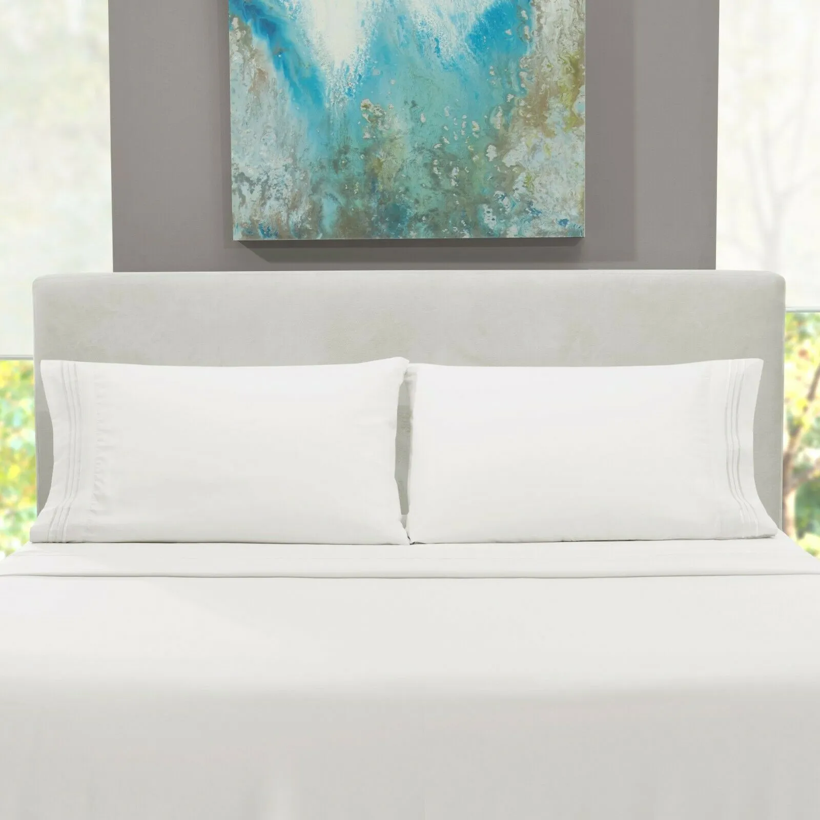 4 Piece Bed Sheet Set Hotel Luxury Ultra Soft Deep Pocket Bed Sheets