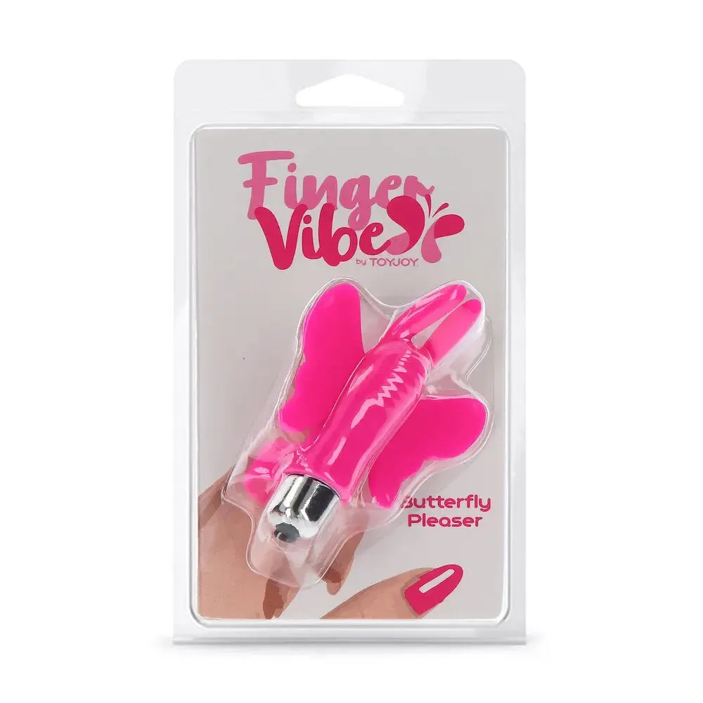 4.25-inch Toyjoy Silicone Pink Butterfly Mini Finger Vibrator