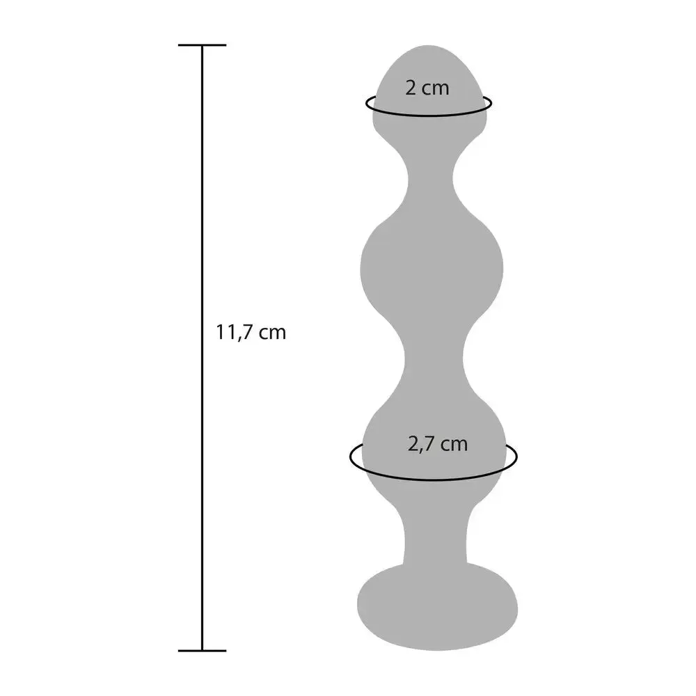 4.5-inch Toy Joy Stainless Steel Metal Medium Diamond Anal Beads