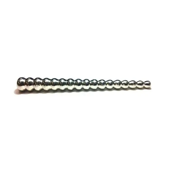 4.8 Inch Rouge Stainless Steel Beaded Urethral Sound