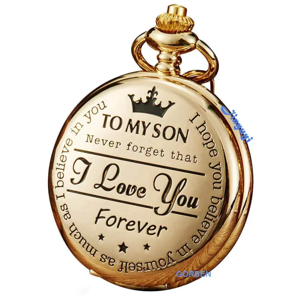 🎅49% off before Christmas 🥳2023 To My Son Quartz Pocket Chain Watch⌚