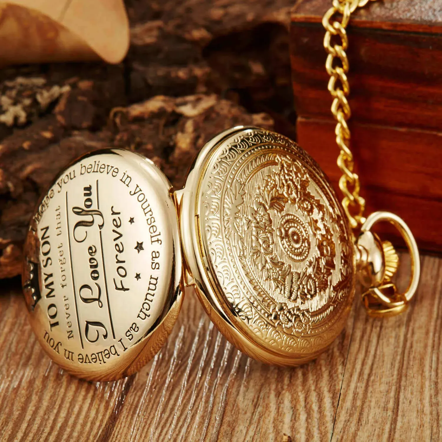 🎅49% off before Christmas 🥳2023 To My Son Quartz Pocket Chain Watch⌚