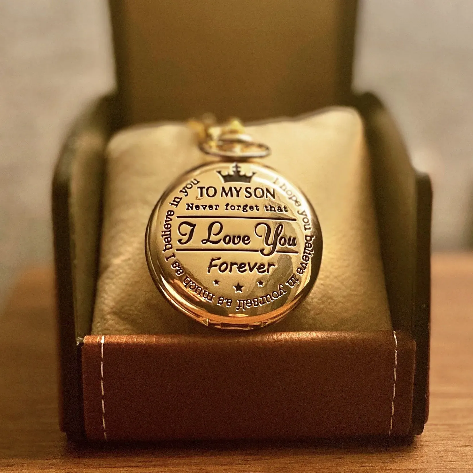 🎅49% off before Christmas 🥳2023 To My Son Quartz Pocket Chain Watch⌚