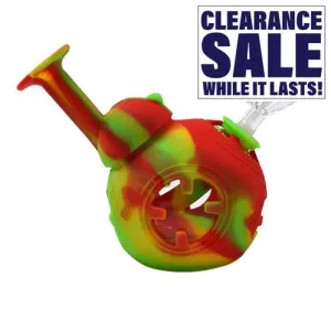 4" Ball Hybrid Silicone and Glass Waterpipe - Color May Vary - (1 OR 3 Count)
