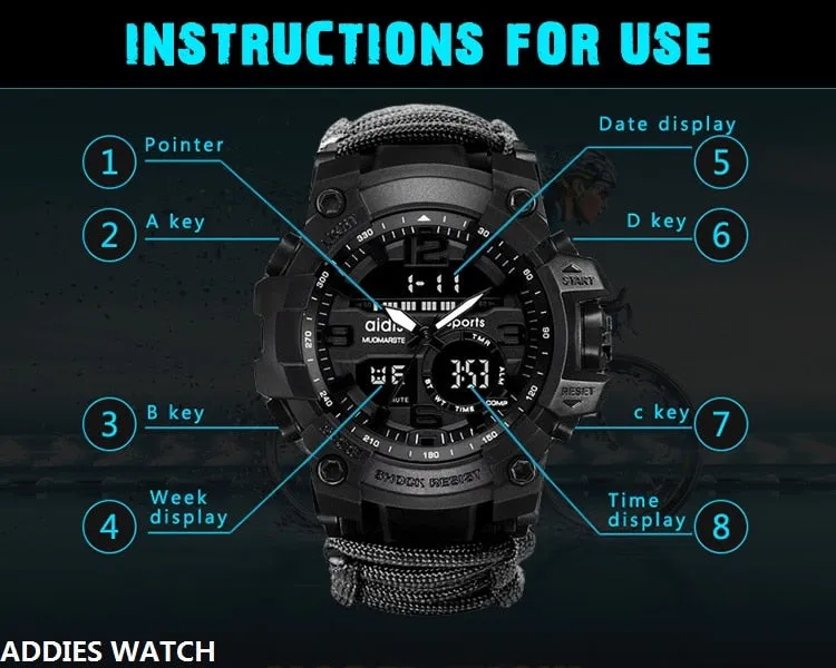 5-IN-1 Survival Bracelet Watch