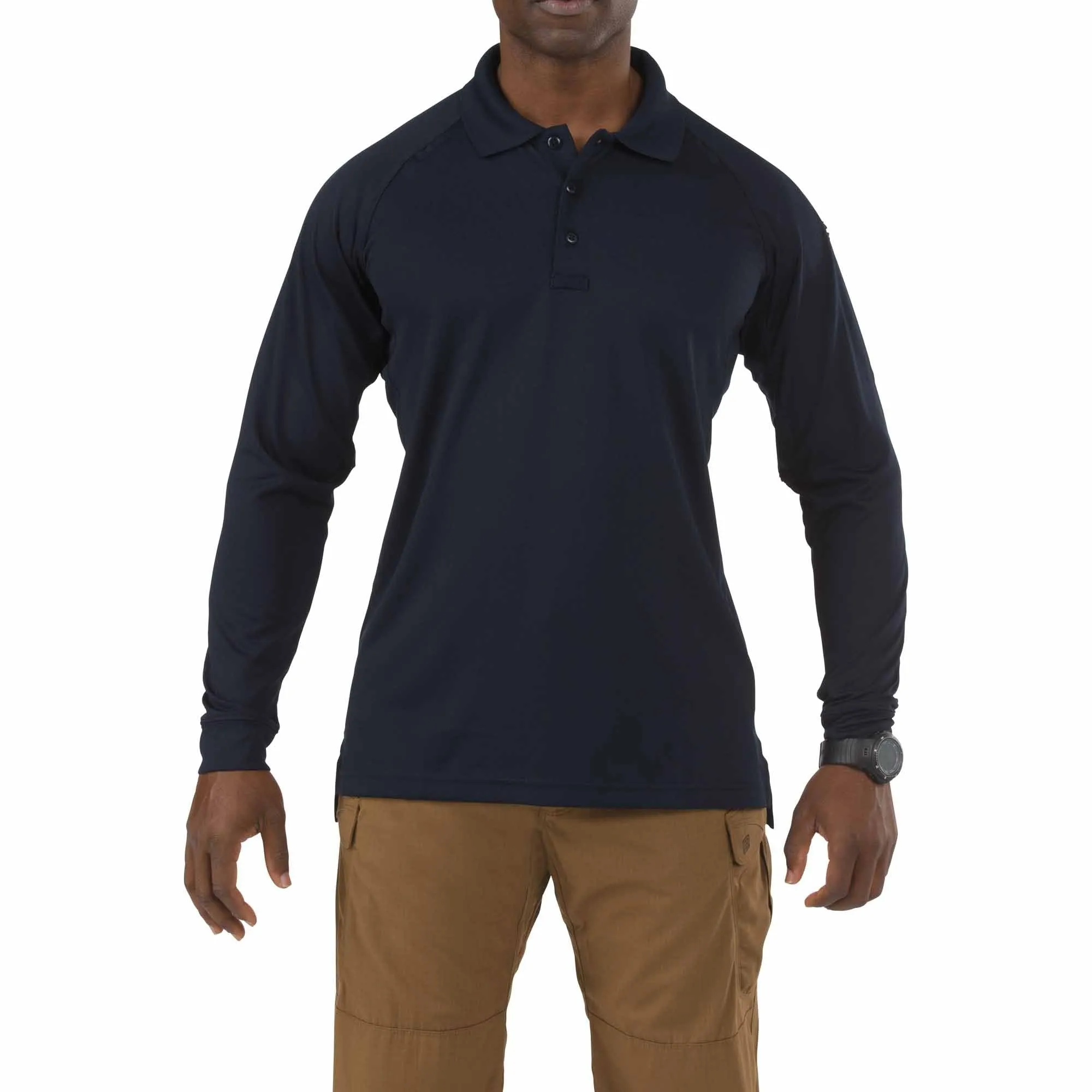 5.11 Tactical Performance Long Sleeve Polo Shirts Dark Navy