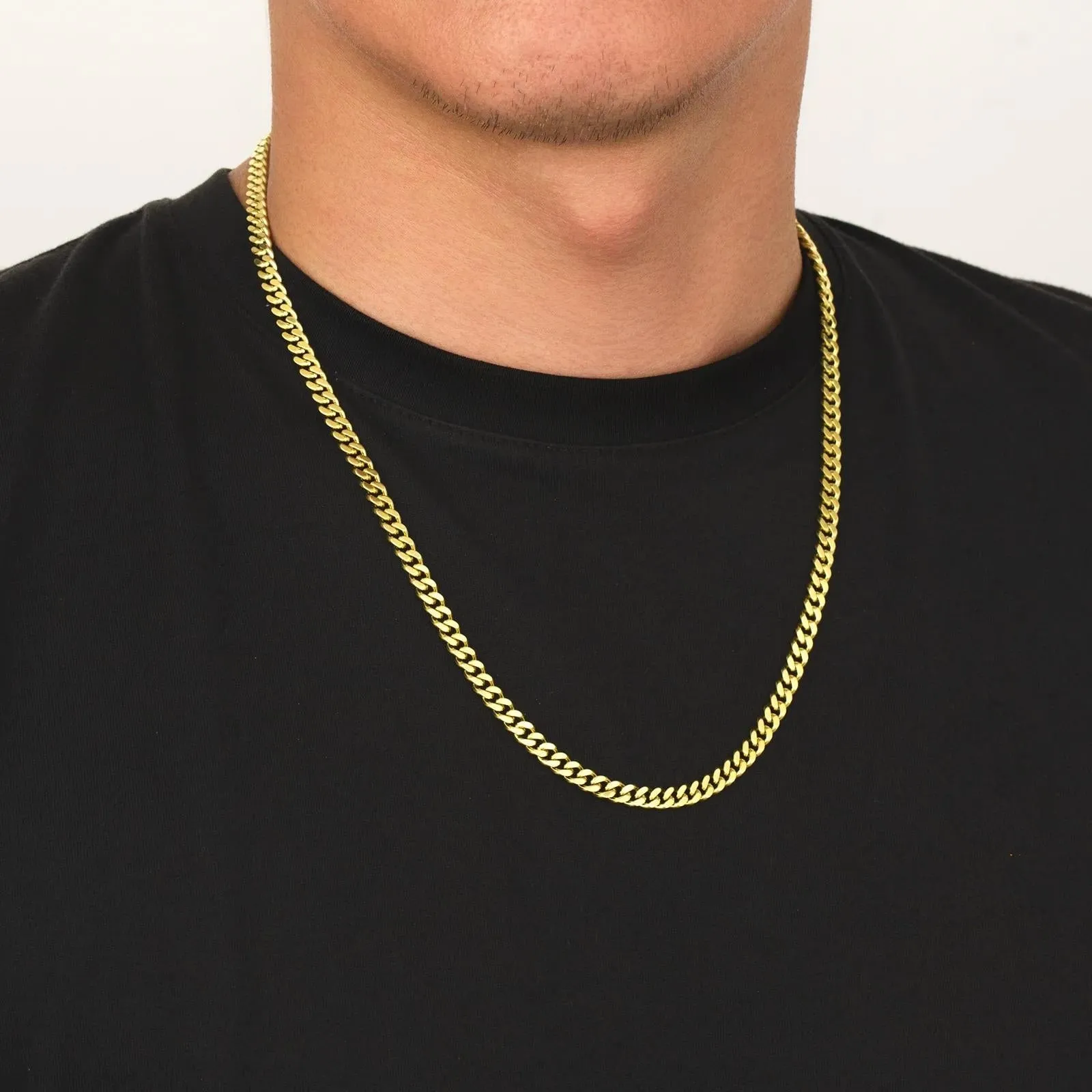 5mm Miami Cuban Link Chain in 14K Gold
