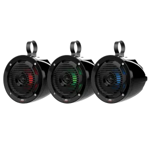 6.5" 50-Watt RMS Cage Mount Coaxial Speaker Pair with RGB LED
