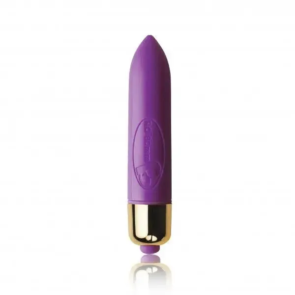 6.75-inch Rocks off Pearls Silicone Purple Vibrating Butt Plug