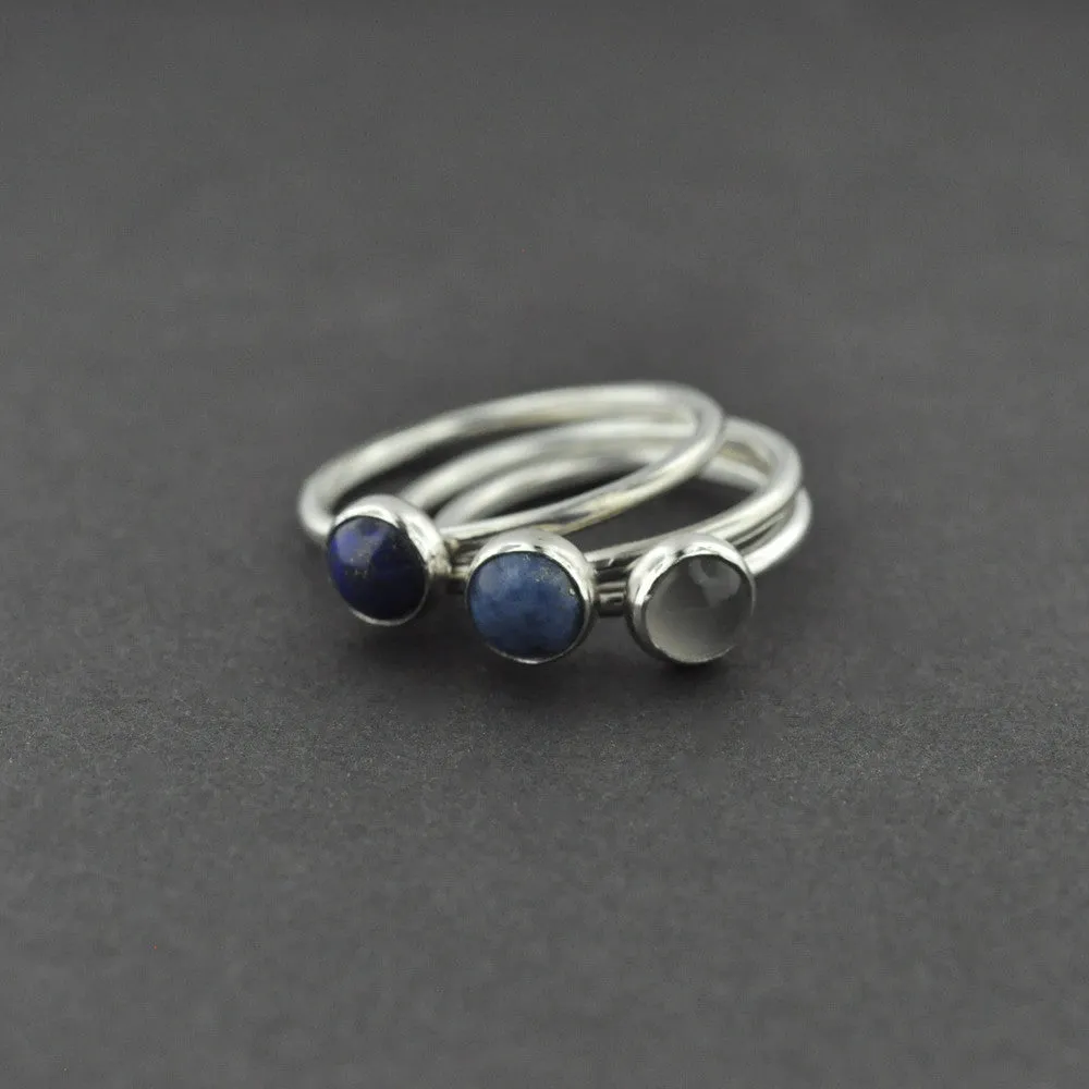 6mm Gemstone Stacker Ring