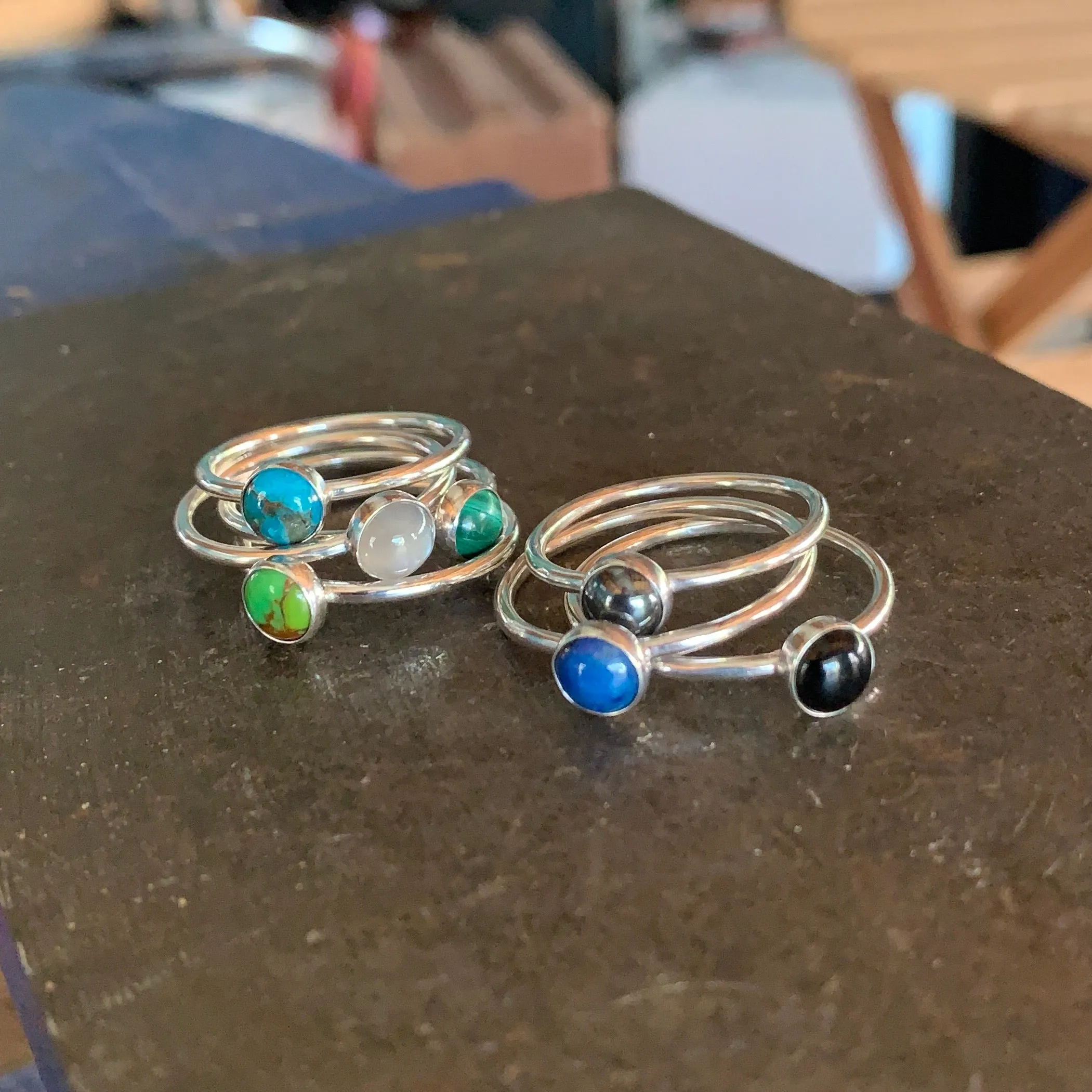 6mm Gemstone Stacker Ring