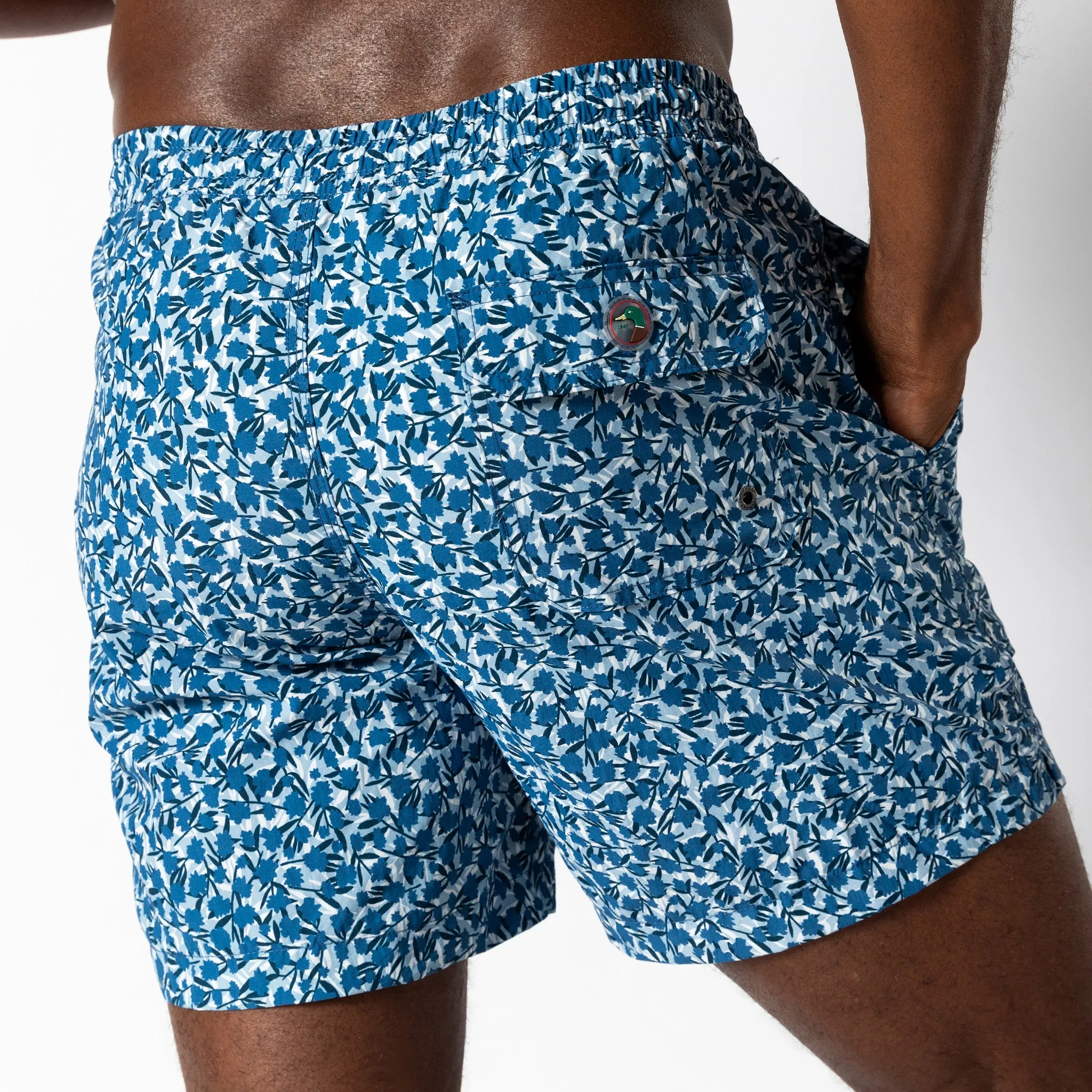 6" Print Sailport Swim Short - Shadow Blue