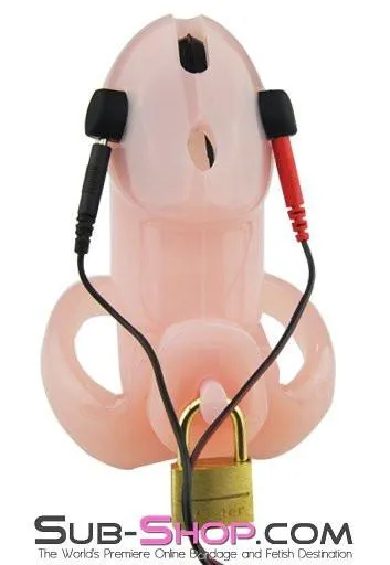 7042AR      Sissyfied & Electrified Locking Pink Cock Chastity