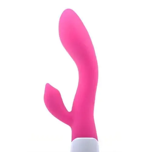 8-inch Silicone Pink Multi-speed Rabbit Vibrator with Dual Motors