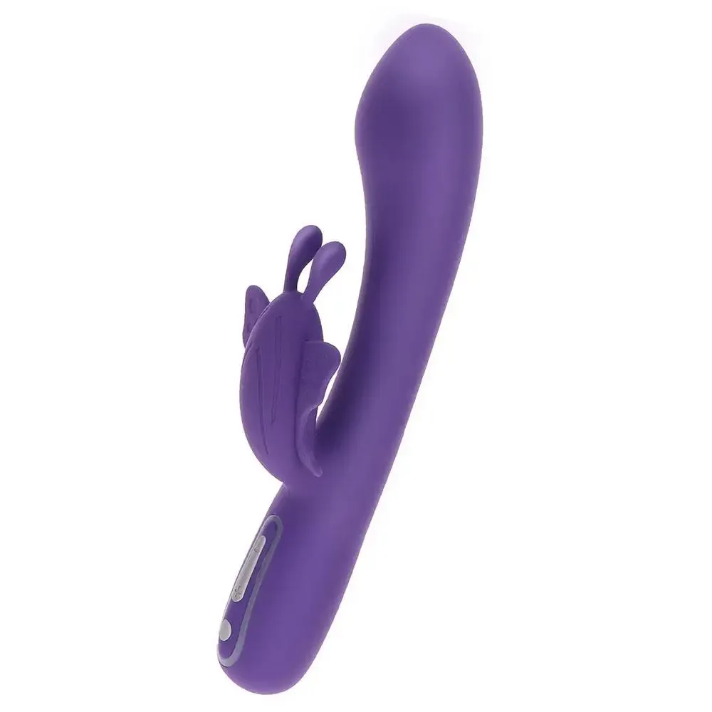 8.5-inch Toyjoy Silicone Purple Rechargeable Rabbit Butterfly Vibrator