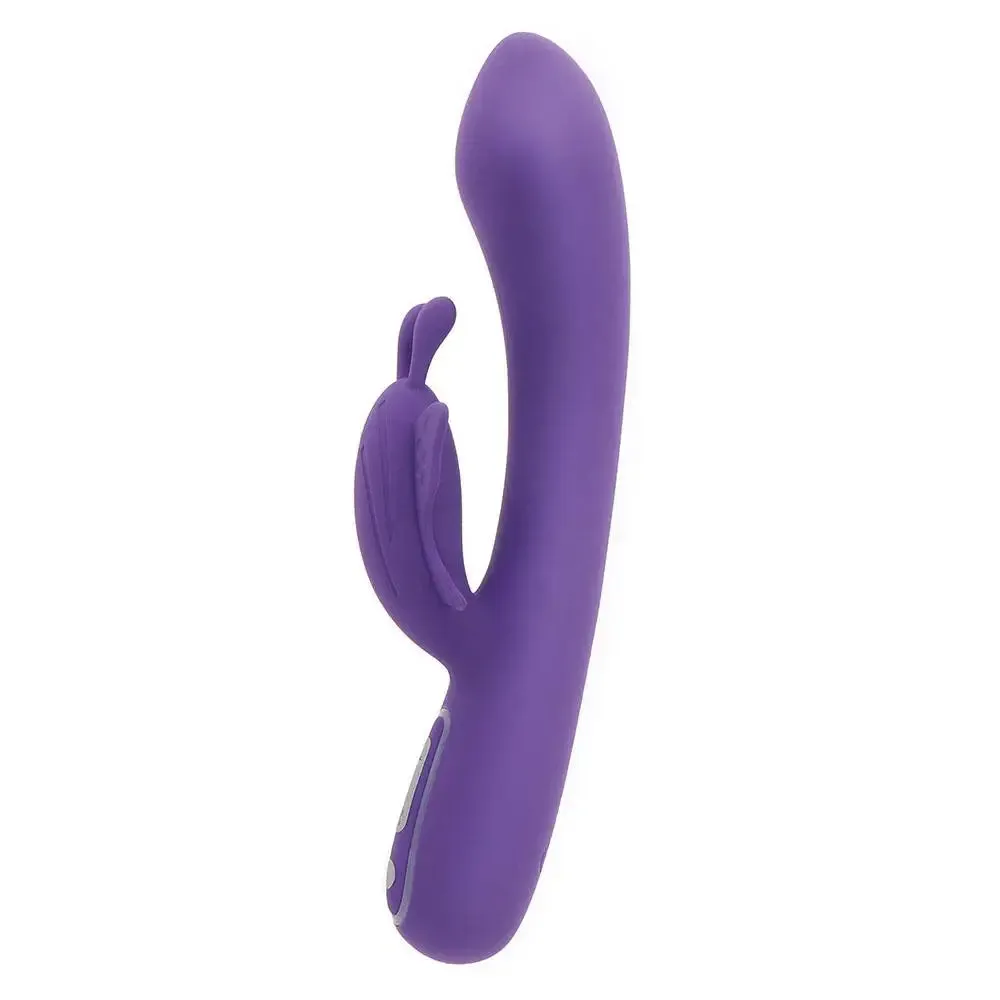 8.5-inch Toyjoy Silicone Purple Rechargeable Rabbit Butterfly Vibrator
