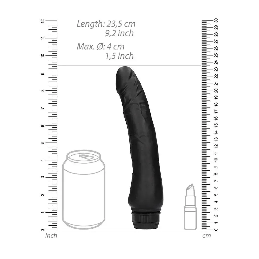 9-inch Shots Black Multi-speed Realistic G-spot Vibrator