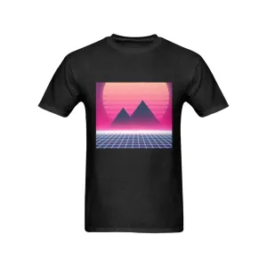 90s Digital Mountain Men's T-shirt 100% Cotton