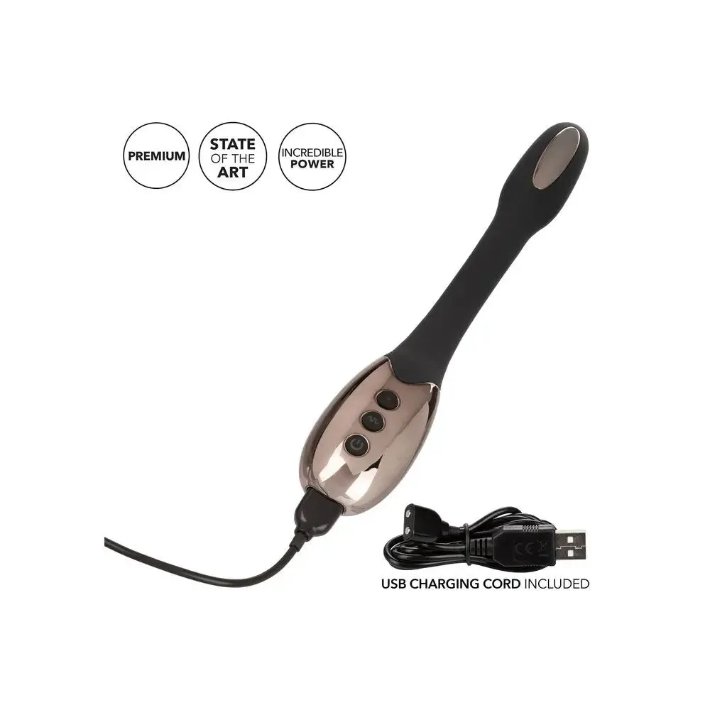 9.25-inch Colt Silicone Black Estim 5-speed Rechargeable Massager