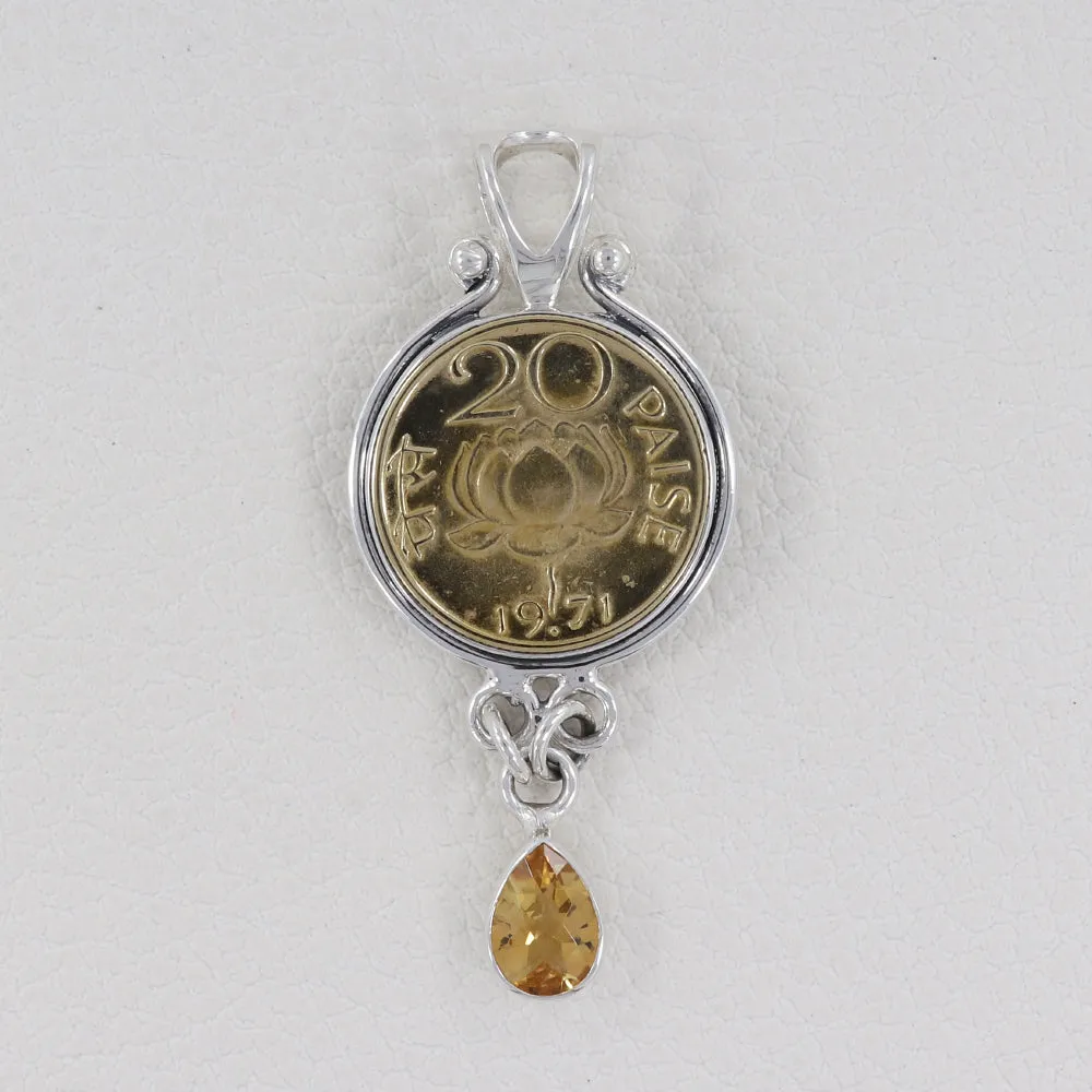 925 Sterling Silver Charoite Pendant