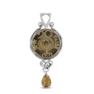 925 Sterling Silver Charoite Pendant
