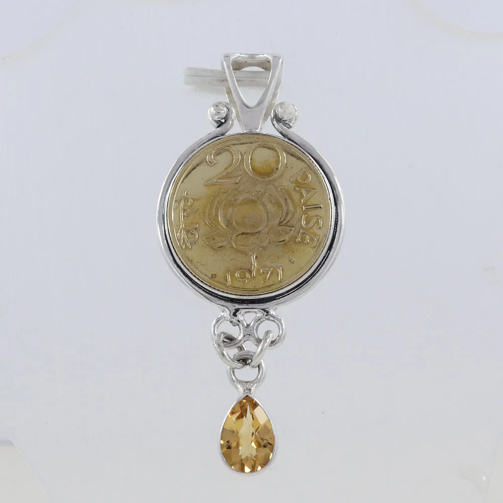 925 Sterling Silver Charoite Pendant