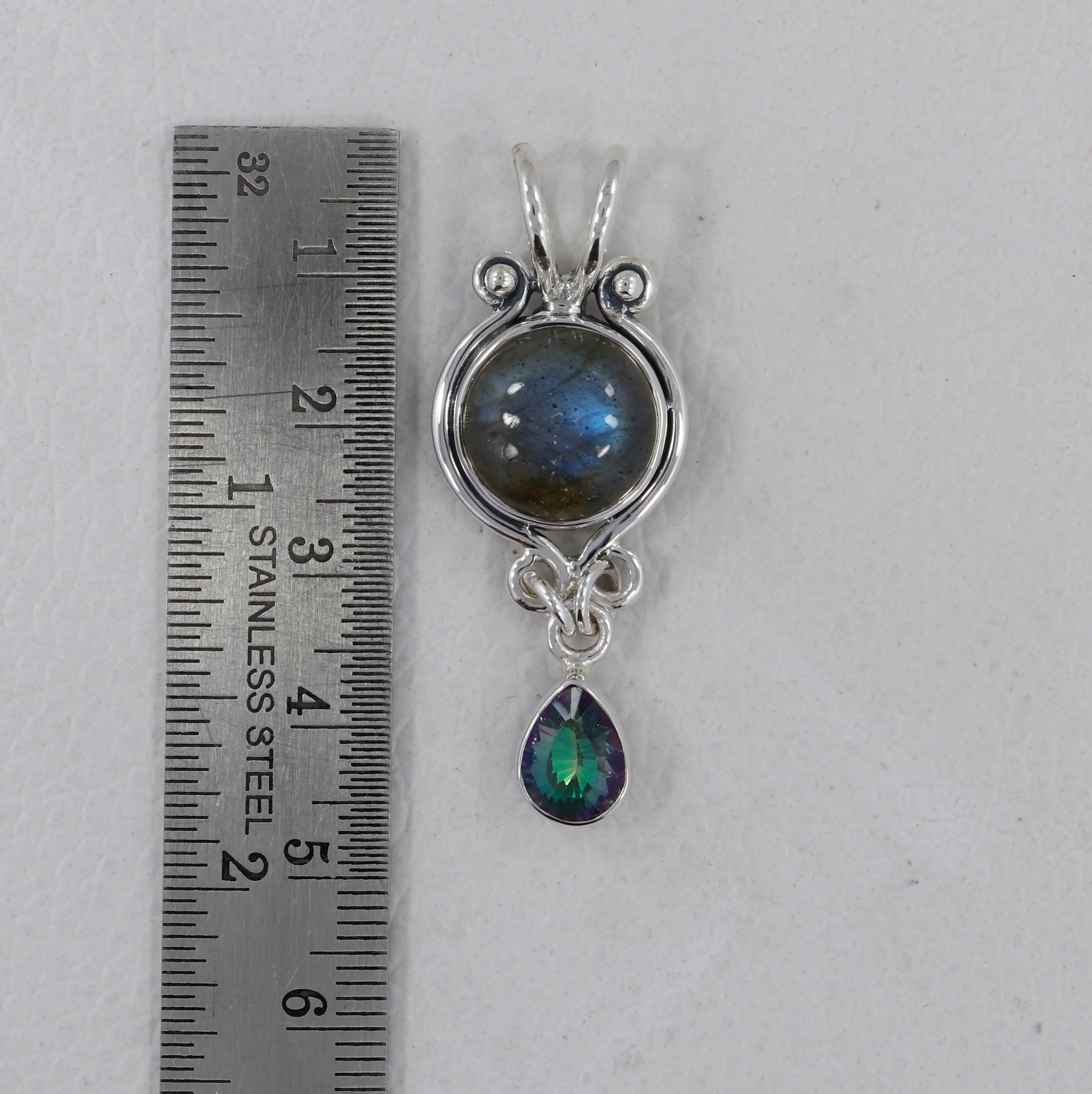 925 Sterling Silver Charoite Pendant