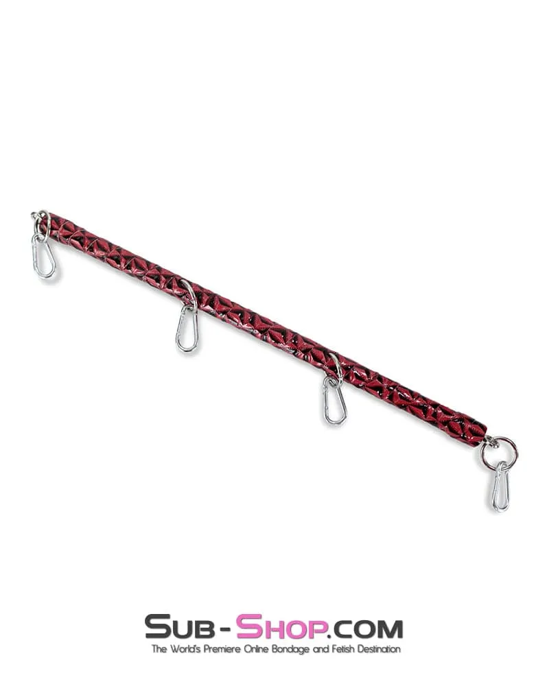 9851DL      Diamond Pattern Spreader Bar with Wrist and Ankle Attachment Hardware