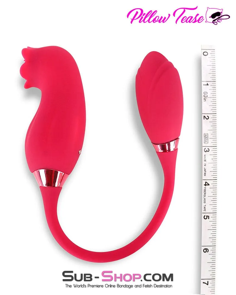 9939M      Double Headed 10 Function Waterproof Rechargeable Suction and Vibrating Bullet