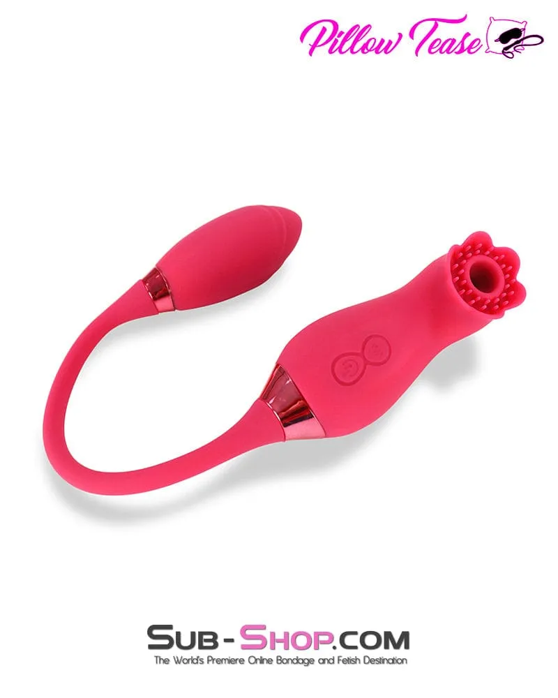 9939M      Double Headed 10 Function Waterproof Rechargeable Suction and Vibrating Bullet