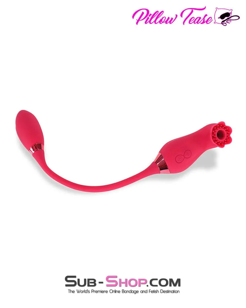 9939M      Double Headed 10 Function Waterproof Rechargeable Suction and Vibrating Bullet