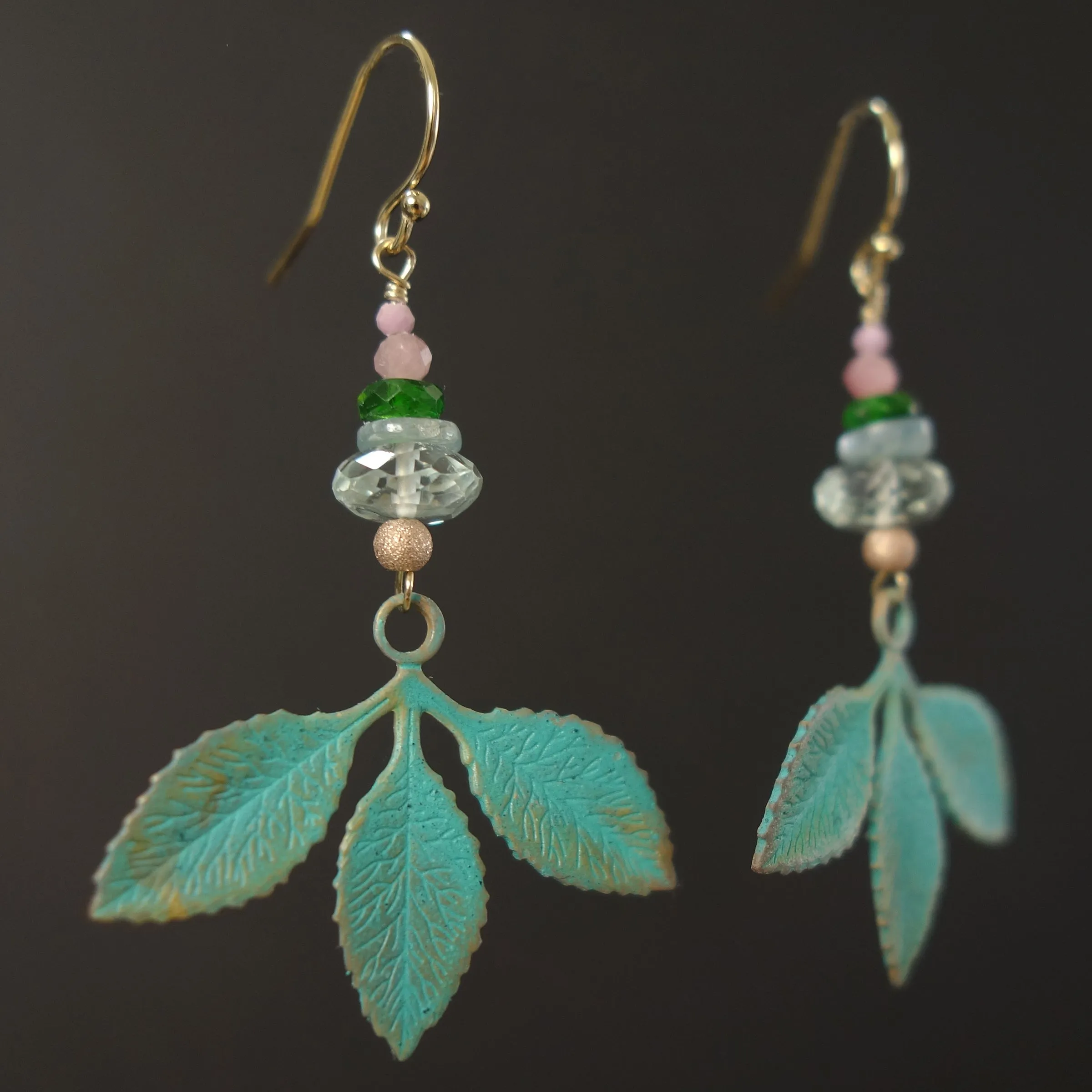 A Simple I love you will do: presiolite and kyanite earring