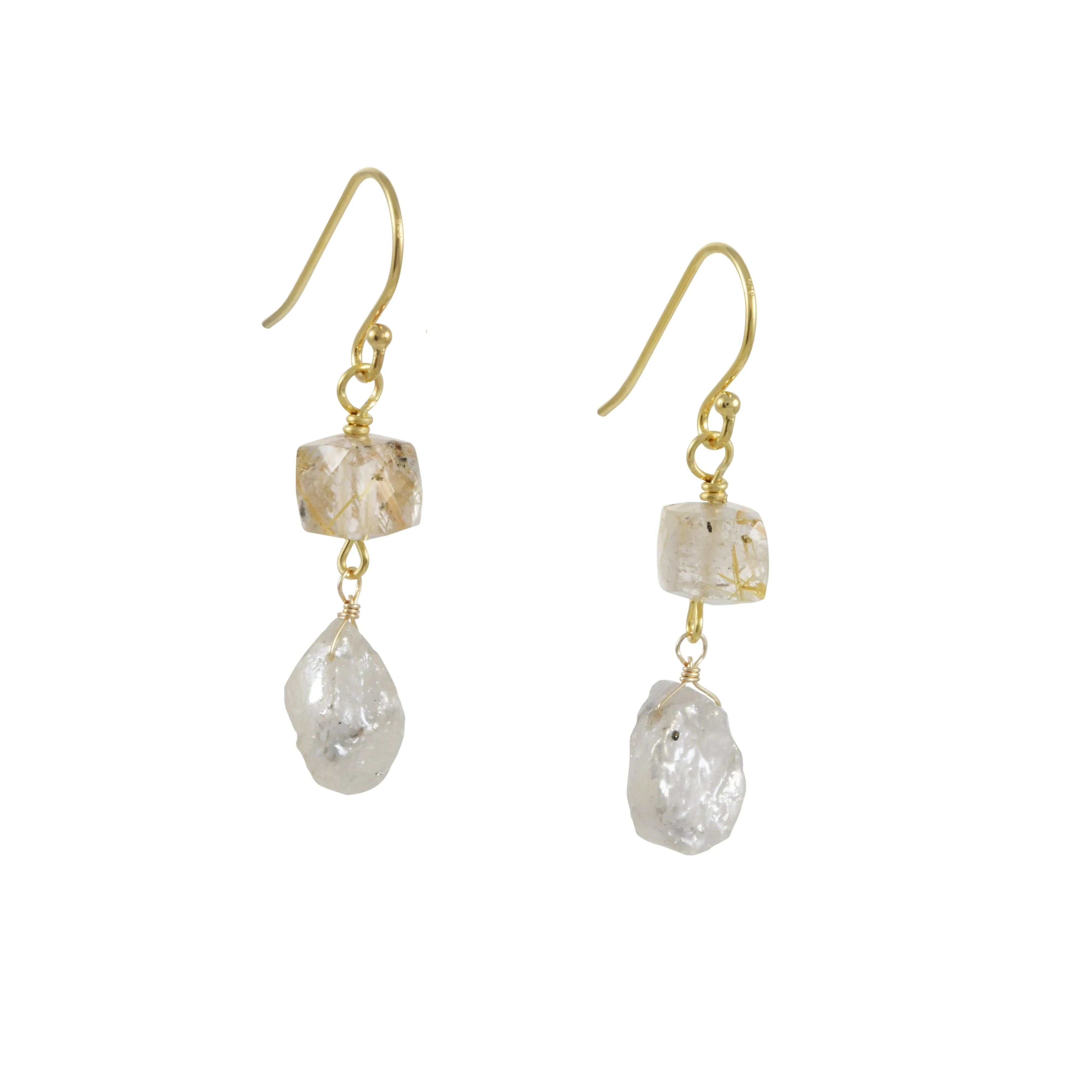 A. V. Max - Natural Quartz Double Drop Earrings