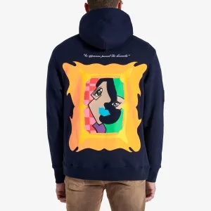 ABSTRACT HOODIE (DEEP NAVY)