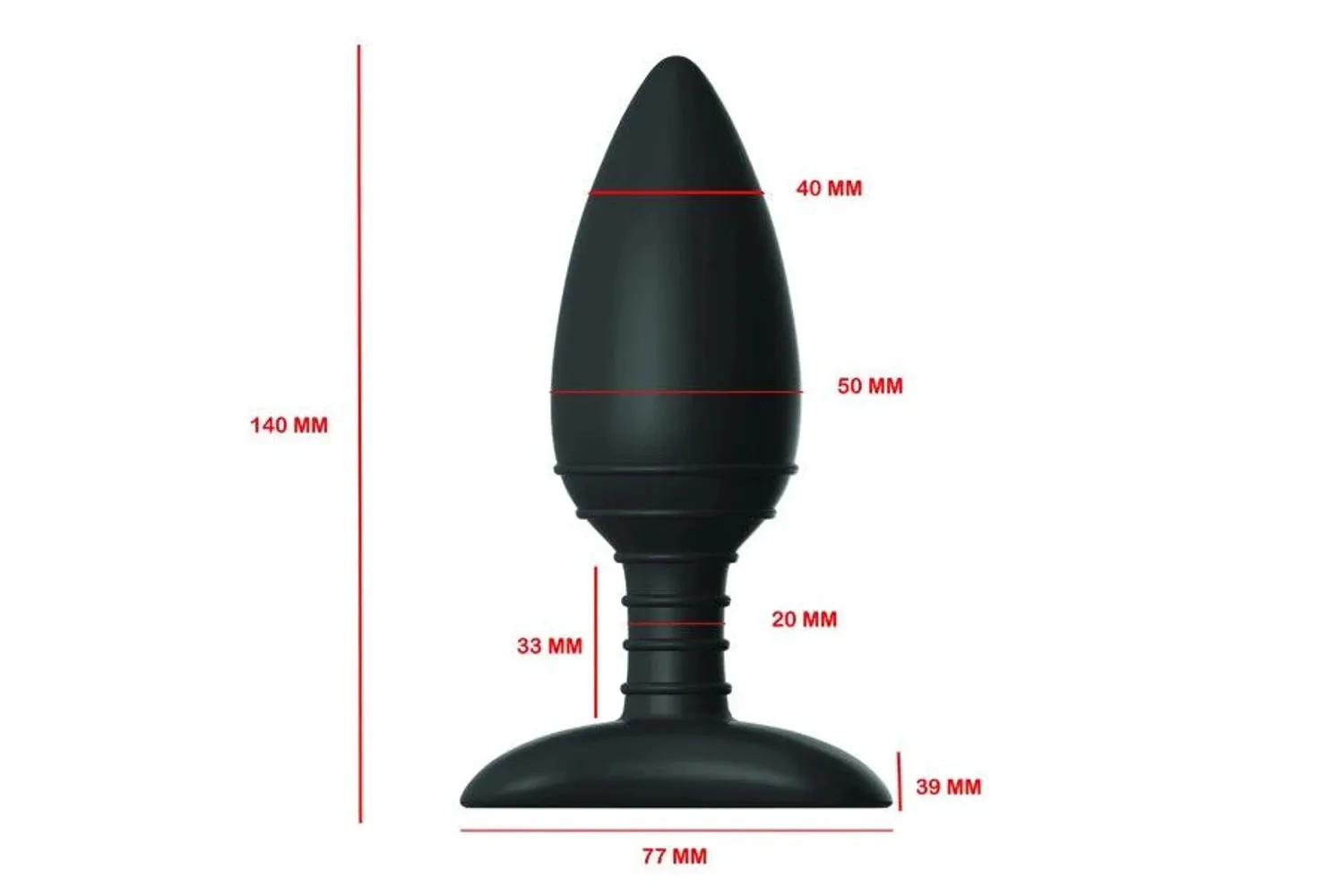 Ace Large Remote Control Vibrating Butt Plug