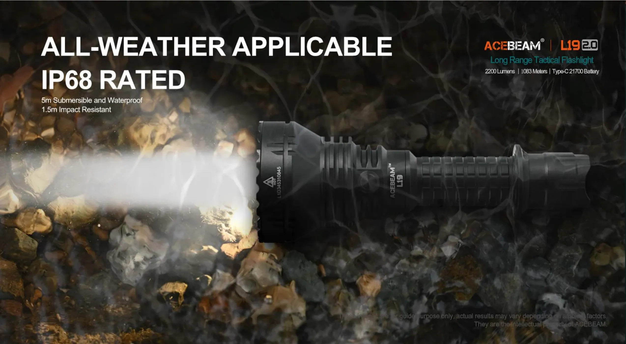 Acebeam L19 2.0 Long Range Flashlight
