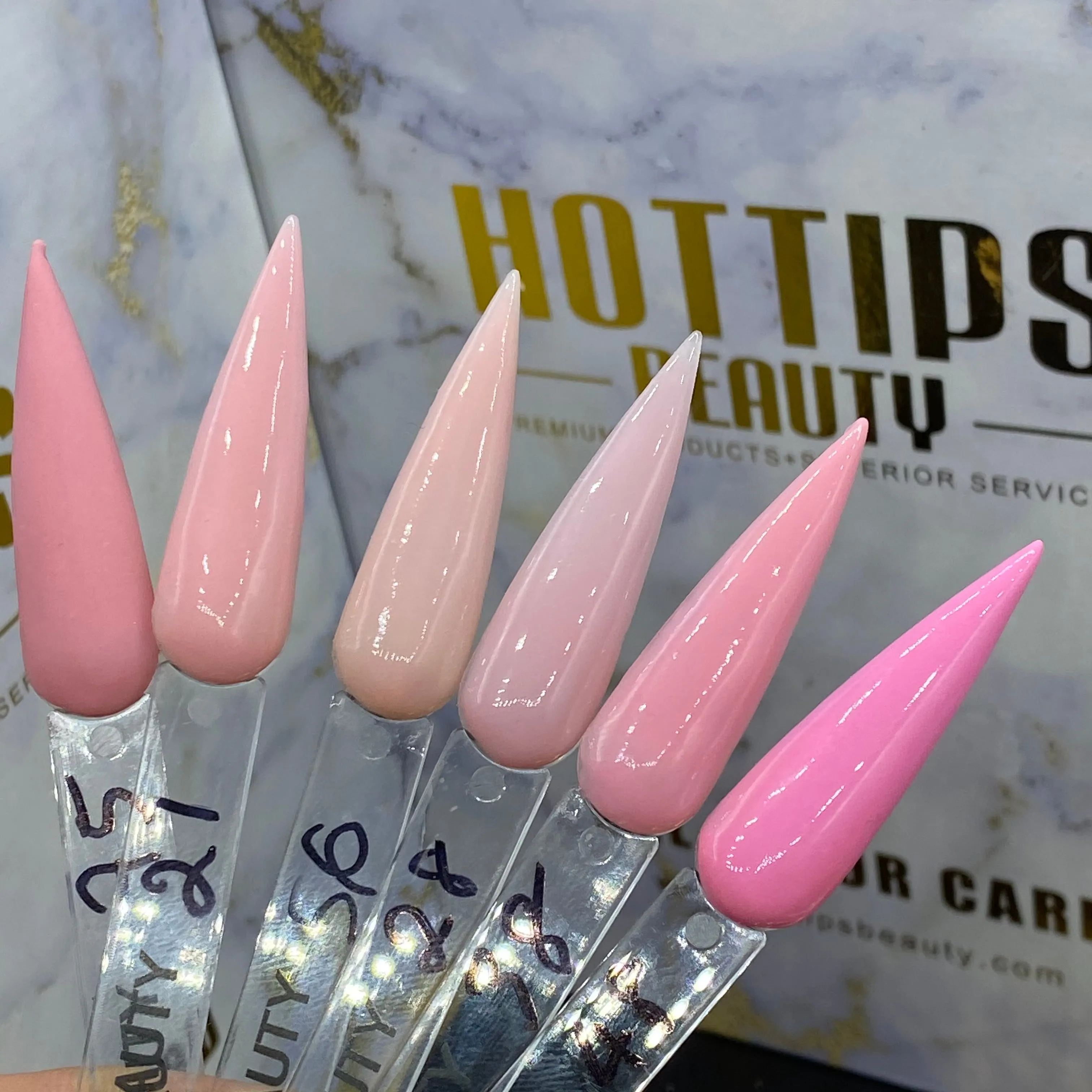 Acrylic Cover Pink Collection ( 6 colors #75; 21; 56; 28; 38; 48)